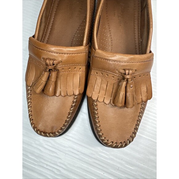 G. H. Bass Men’s Jeremy Loafers Shoes Light Brown Tan Slip On Kiltie Tassel 9D - Picture 6 of 11